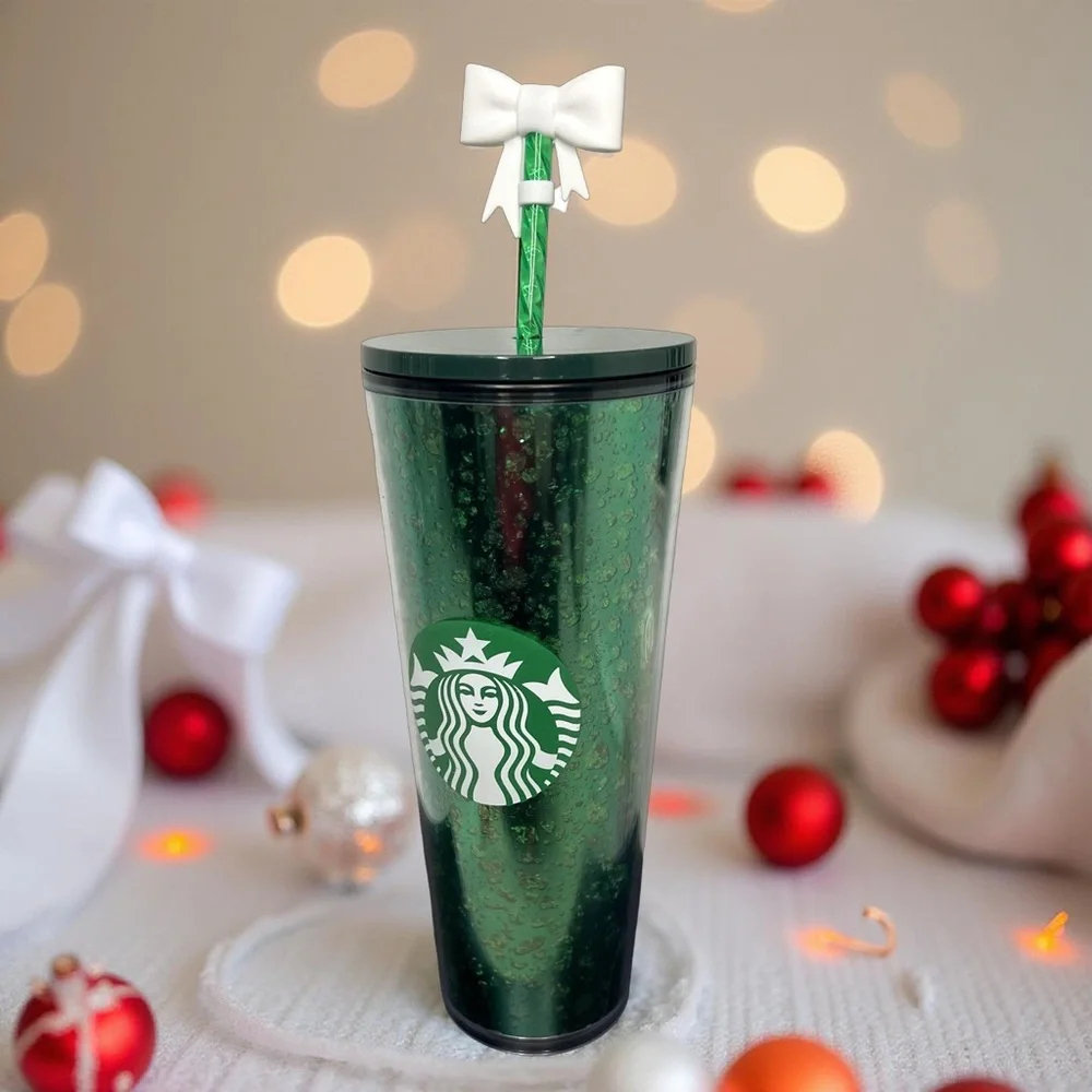 Starbucks 2019 Holiday Season Mercury Glitter Green Venti Tumbler 24 OZ